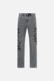 BRYANT SKINNY JEAN | CLOUDED MIST CROSS PATCH