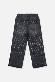 FRANCO WIDE LEG JEAN | NOIR COATED GREY