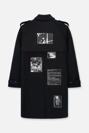 JULIAN TRENCH COAT | BLACK VINTAGE PATCH