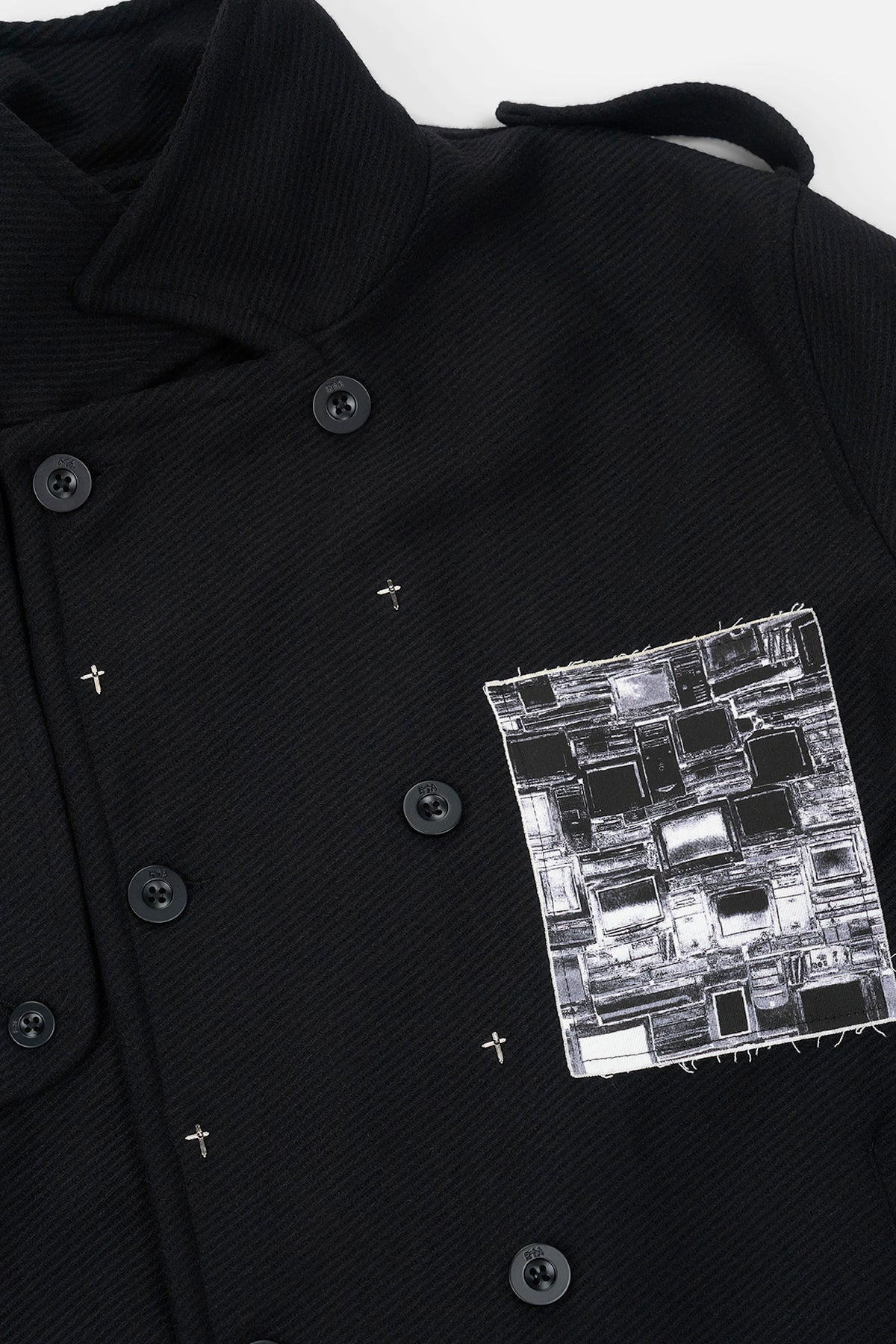 JULIAN TRENCH COAT | BLACK VINTAGE PATCH