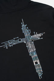 JORDAN OVERSIZED HOODIE | BLACK CIRCUIT CROSS