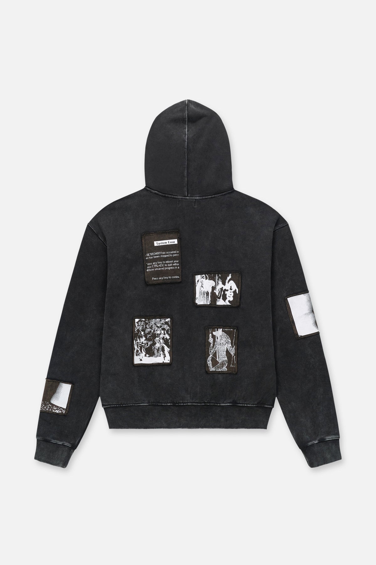 ZEV ZIP UP HOODIE | VINTAGE BLACK DIGITAL PATCH