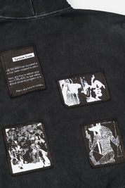 ZEV ZIP UP HOODIE | VINTAGE BLACK DIGITAL PATCH