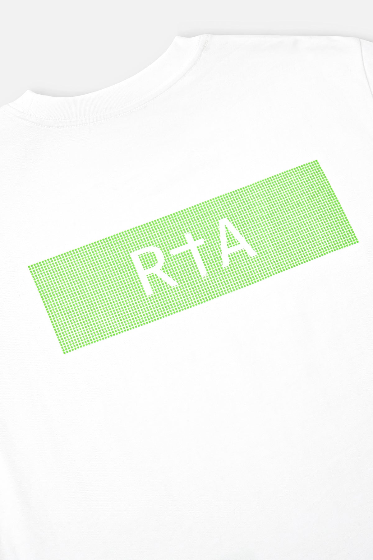 Men's White Glitch Logo T-Shirt | RTA