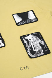 COLIN OVERSIZED SHORT SLEEVE TEE | SAGE YELLOW DIGITAL PATCH