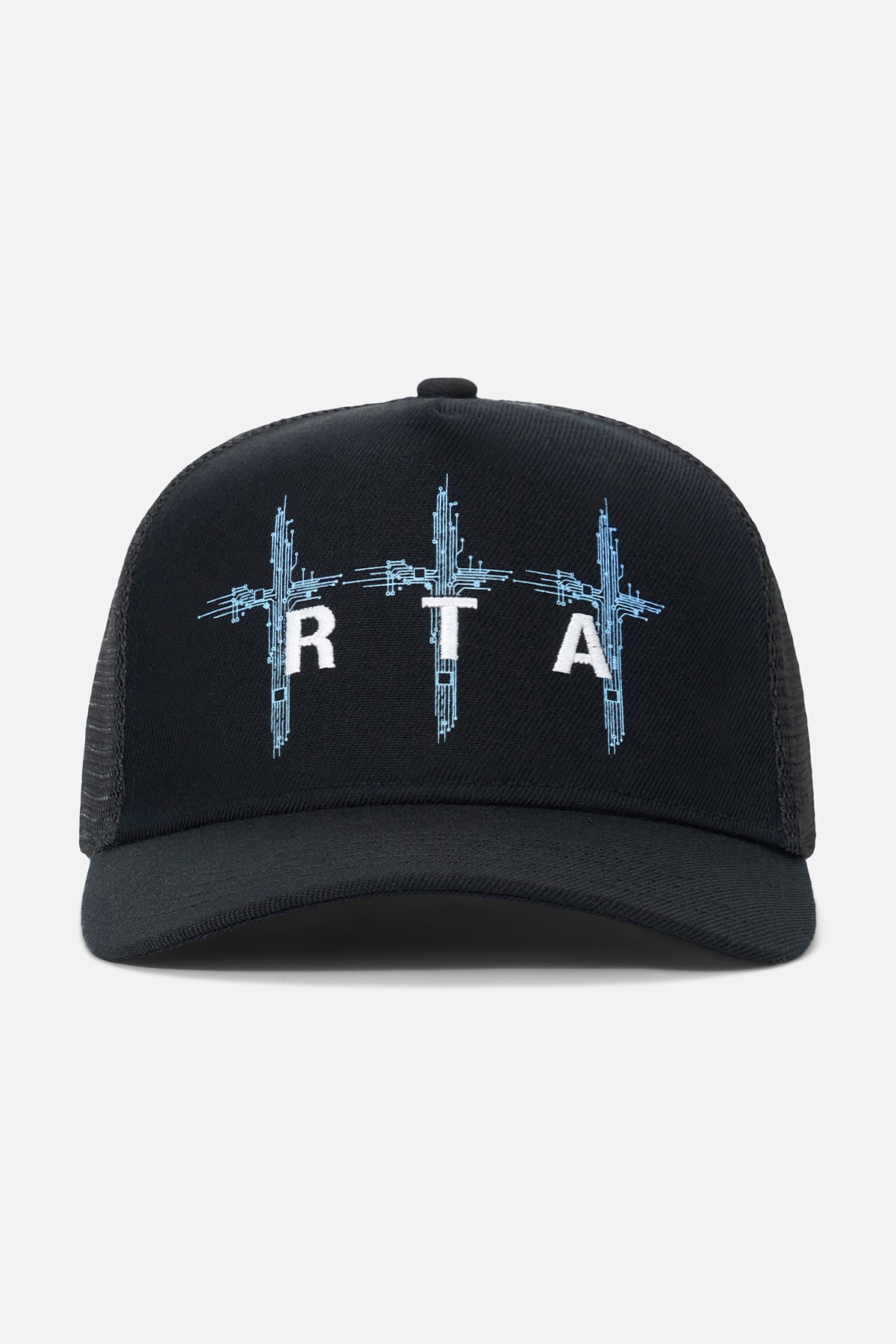 GIDEON TRUCKER HAT | BLACK TRIPLE CIRCUIT BOARD CROSS