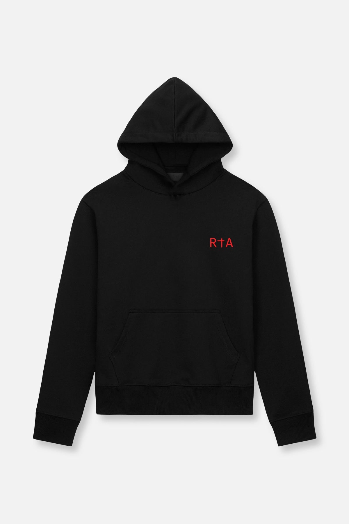 Men's Black Red Long Cross Hoodie | RTA Men's Black Red Long Cross Hoodie | RTA