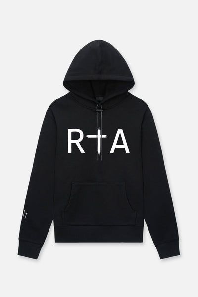 Men's Black White Hoodie | RTA