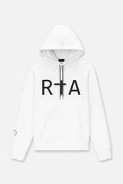 DION HOODIE | WHITE BLACK RTA