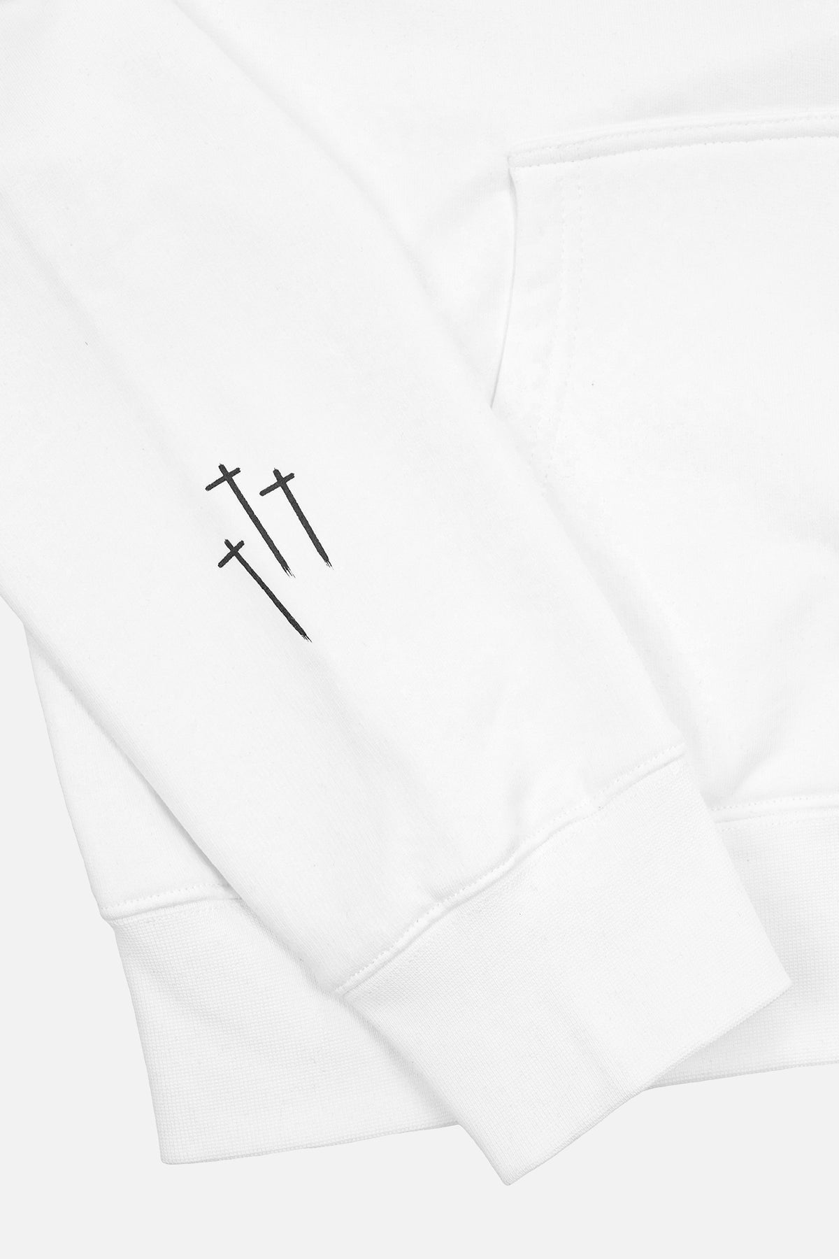 DION HOODIE | WHITE BLACK RTA