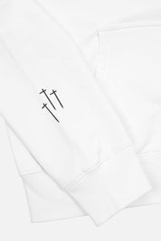 DION HOODIE | WHITE BLACK RTA