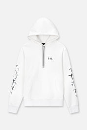 DION HOODIE | WHITE CROSSES