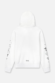 DION HOODIE | WHITE CROSSES