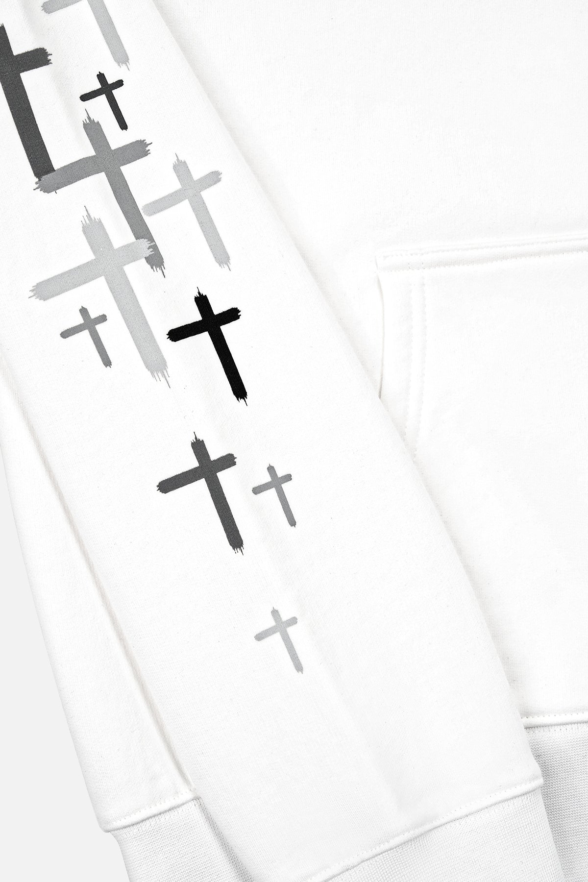 DION HOODIE | WHITE CROSSES
