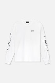 LAWRENCE LONG SLEEVE TEE | WHITE CROSSES