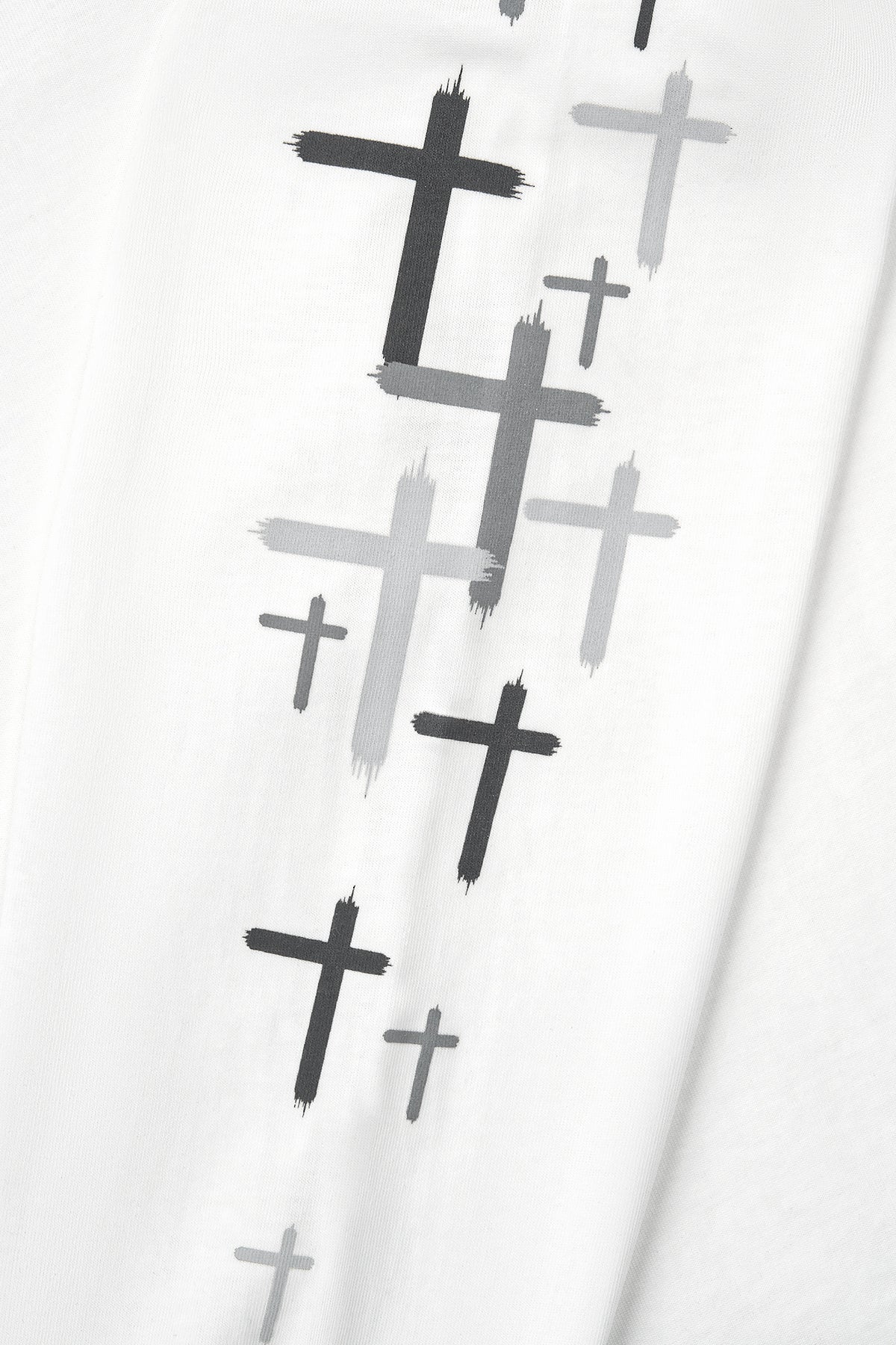 Men's White Crosses Long Sleeve Tee | RTA