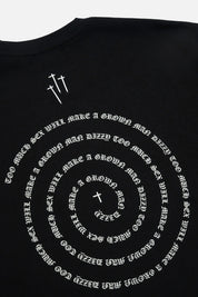 COLIN OVERSIZED TEE | BLACK SPIRAL RTA