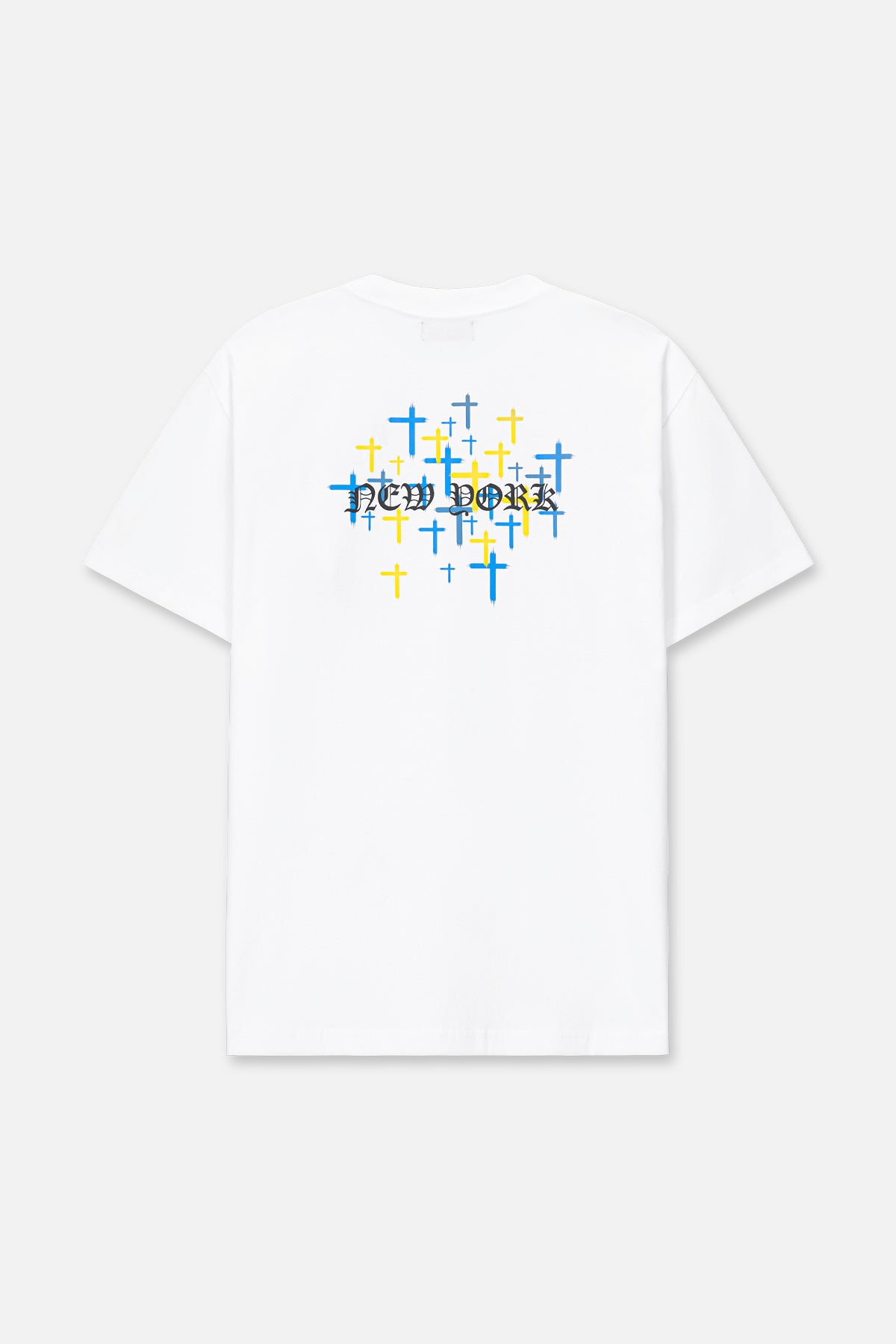 COLIN OVERSIZED SHORT SLEEVE TEE | WHITE OLD ENGLISH NY