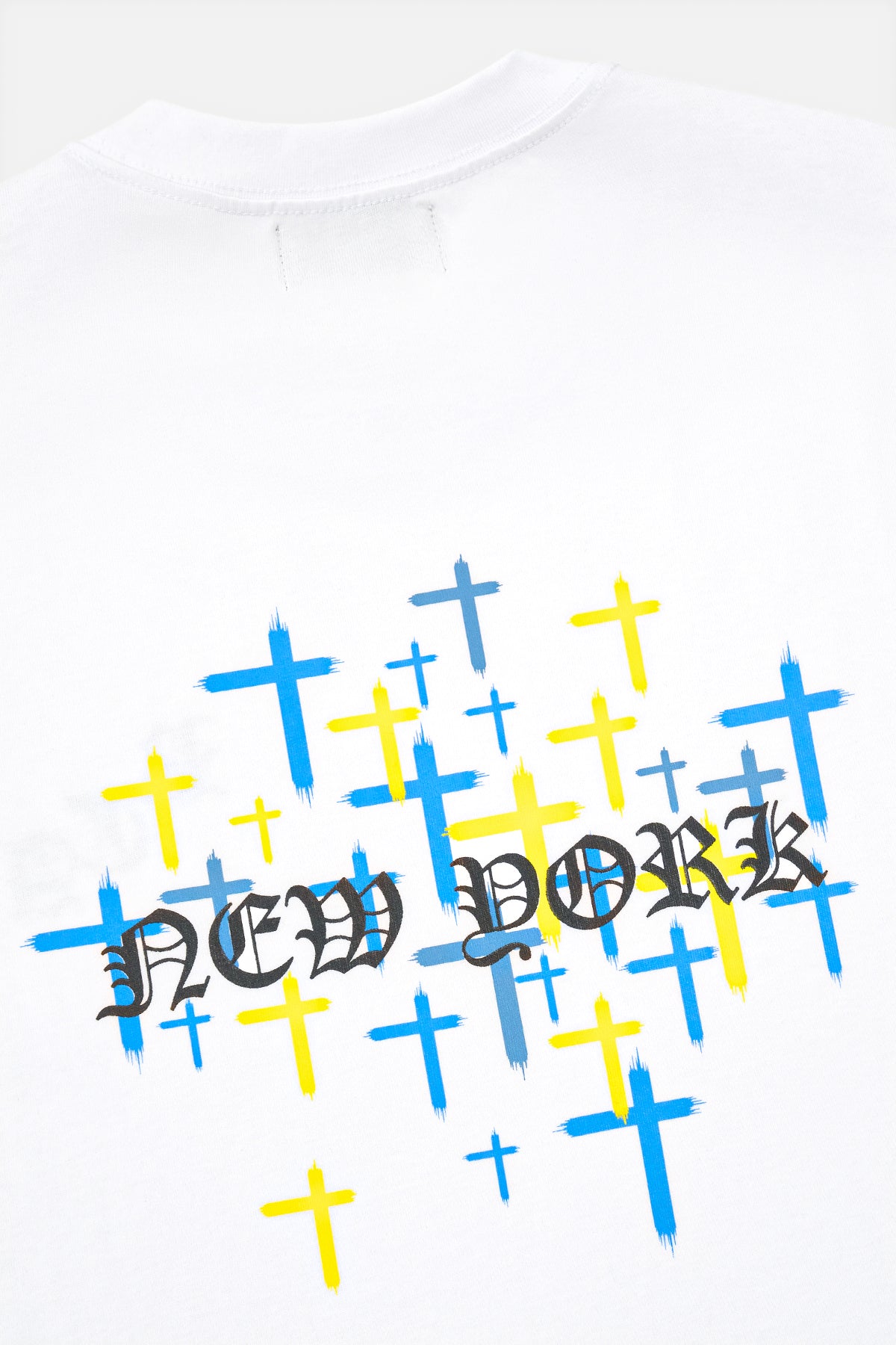 COLIN OVERSIZED SHORT SLEEVE TEE | WHITE OLD ENGLISH NY