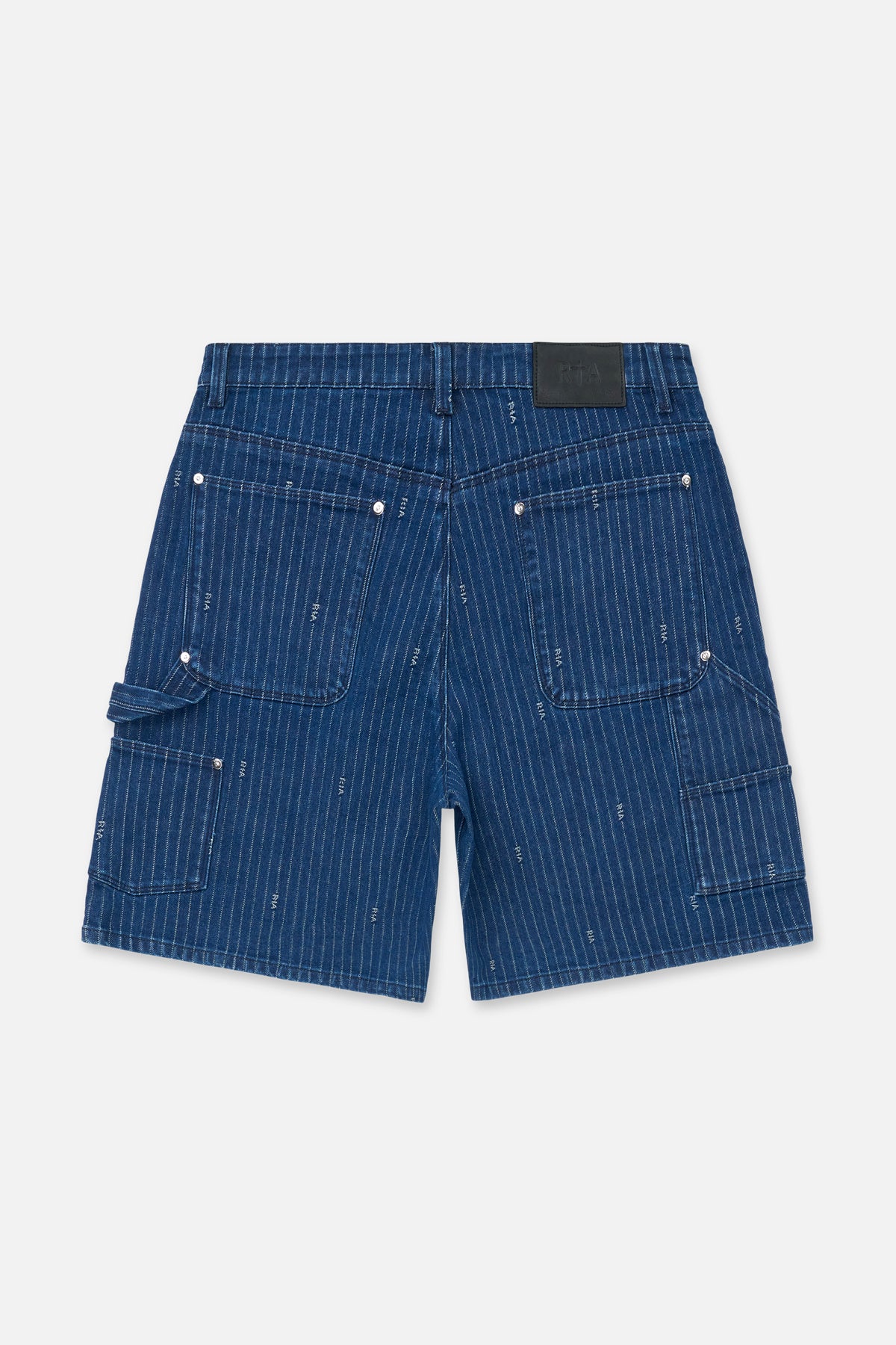 Men's Blue Pinstripe Denim Shorts | RTA