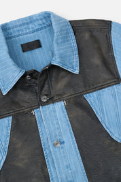 CEDRIC DENIM JACKET | BLUE PINSTRIPE COMBO