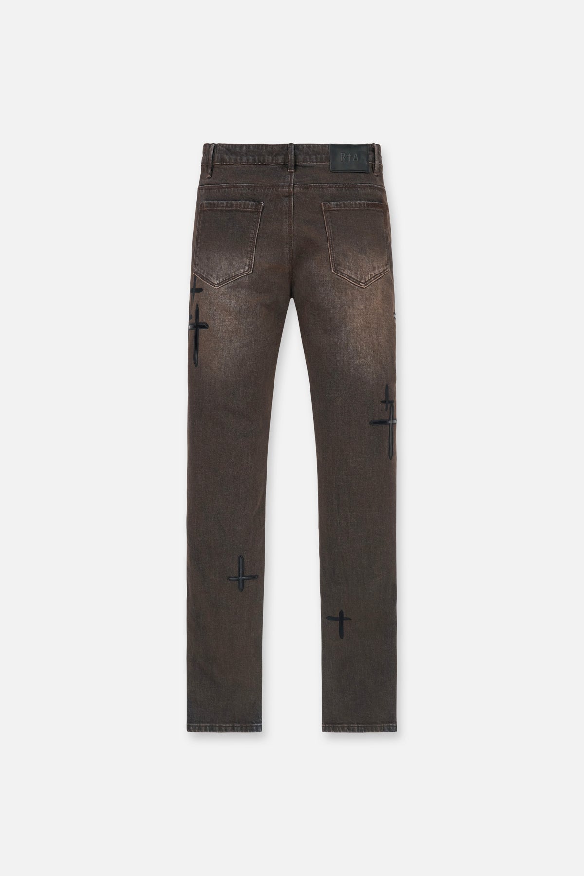 Men's Mocha Skinny Jean Cross Patch | RTA
