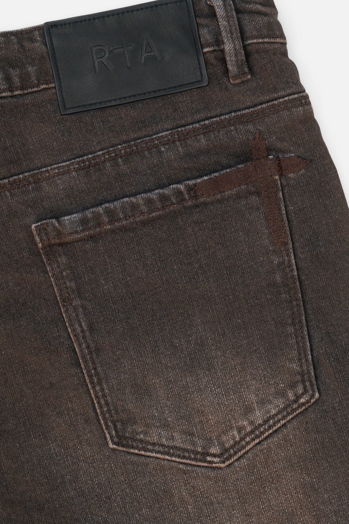 Men's Mocha Skinny Jean Cross Patch | RTA