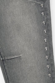 BRYANT SKINNY JEAN | IRON HAZE SIDE CROSS