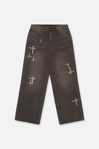 FRANCO WIDE LEG JEAN | MOCHA DRIFT CROSS CUT