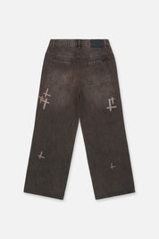 FRANCO WIDE LEG JEAN | MOCHA DRIFT CROSS CUT