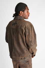 VALENTIANO DENIM JACKET | MOCHA DRIFT