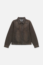 VALENTIANO DENIM JACKET | MOCHA DRIFT