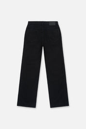 Black Denim Zed Straight Leg Jean with 3D Cross Details - Back View | RTA