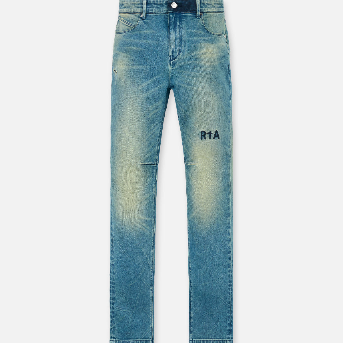 Sunbleach Blue Denim Bryant Skinny Jeans - Front View | RTA