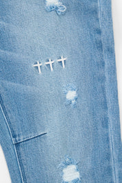 BRYANT SKINNY JEAN | GLACIER BLUE CROSS TRIAD