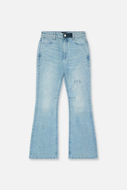 Ocean Mist Denim Mael Flare Jean - Front View | RTA