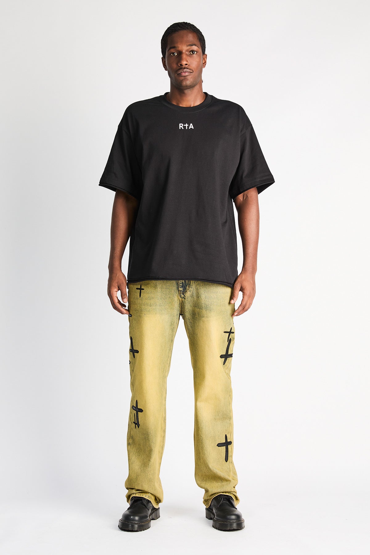 JONAS STRAIGHT LEG JEAN | SAGE TINT CROSS PATCH