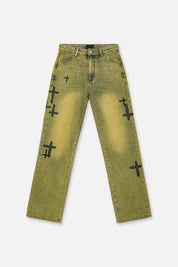 JONAS STRAIGHT LEG JEAN | SAGE TINT CROSS PATCH