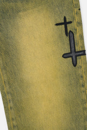 JONAS STRAIGHT LEG JEAN | SAGE TINT CROSS PATCH