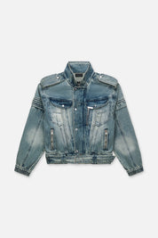 RUI CROPPED DENIM JACKET | DAWN WAVE