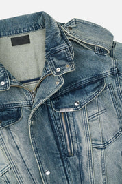 RUI CROPPED DENIM JACKET | DAWN WAVE