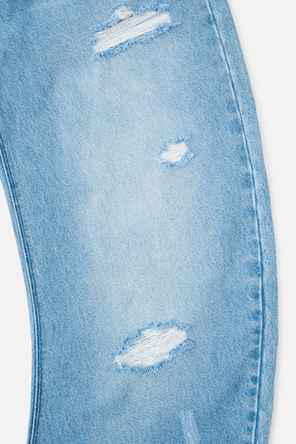 Glacier Blue Premium Denim Distressed Detail - Close Up | RTA