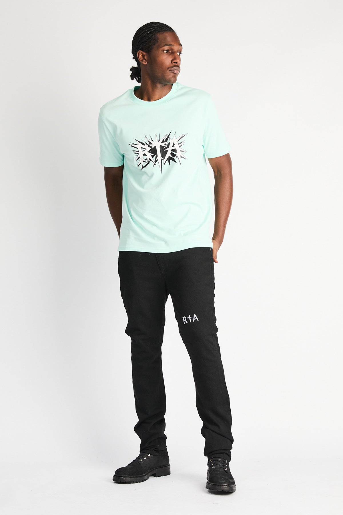 Men's Black Skinny Jeans Cross | RTA