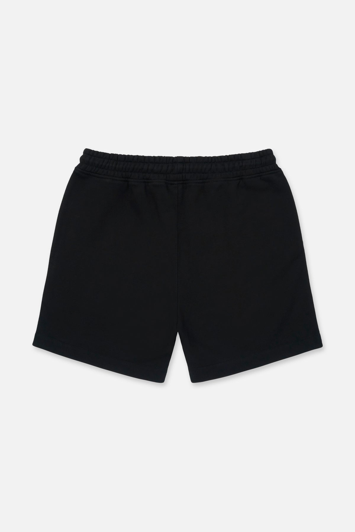 Black Cotton Clyde Shorts with Elastic Waistband - Back View | RTA