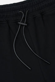 Black Clyde Shorts Toggle Drawstring Detail - Close Up | RTA