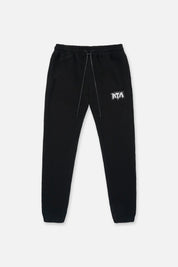 Black Cotton Owen Sweatpants with RTA Spike Logo - Front View | RTA