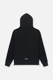 Black Cotton Jordan Oversized Hoodie with RTA Branding - Back View | RTA