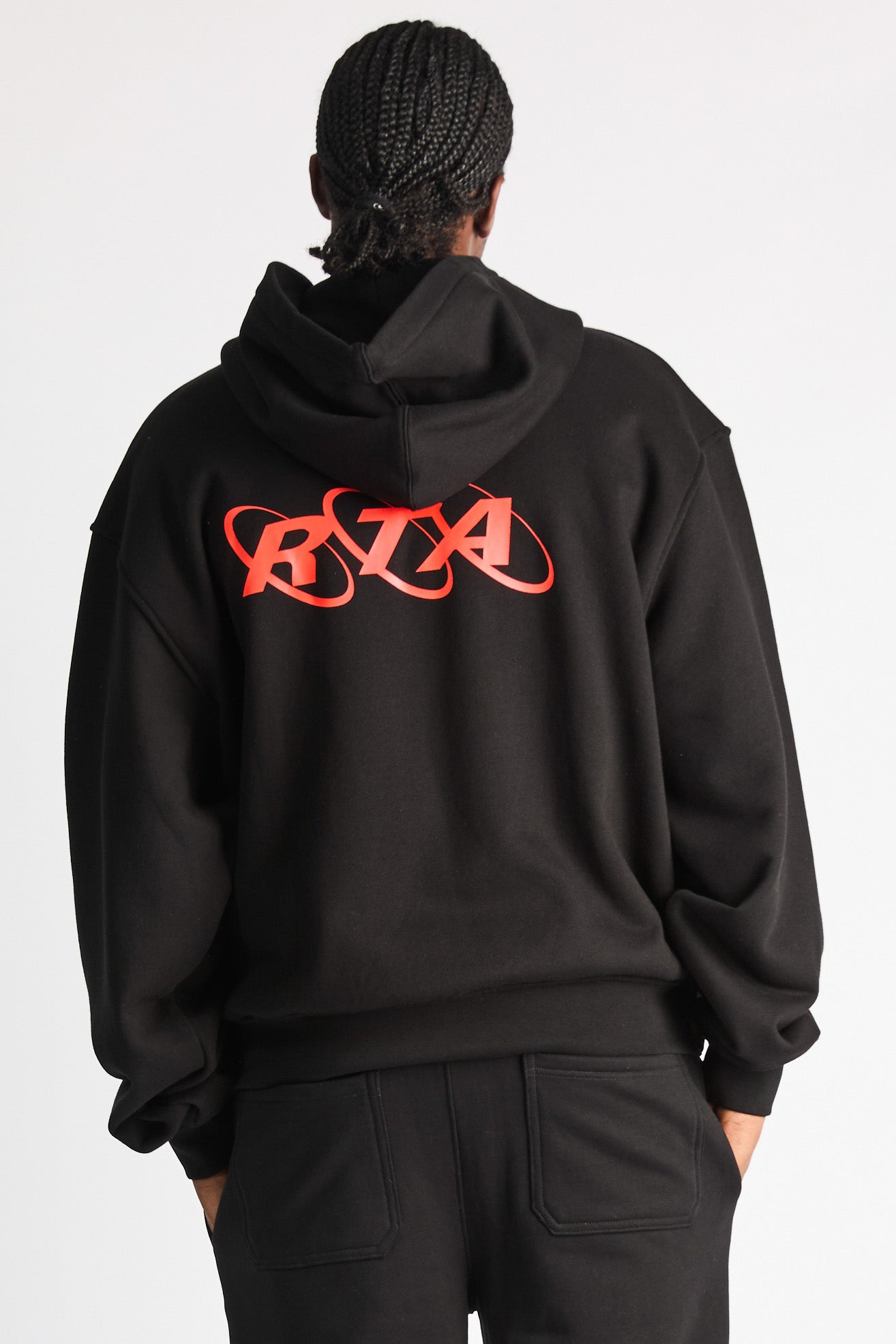 REN LAYERED ZIP UP HOODIE | BLACK PLANETARY RTA