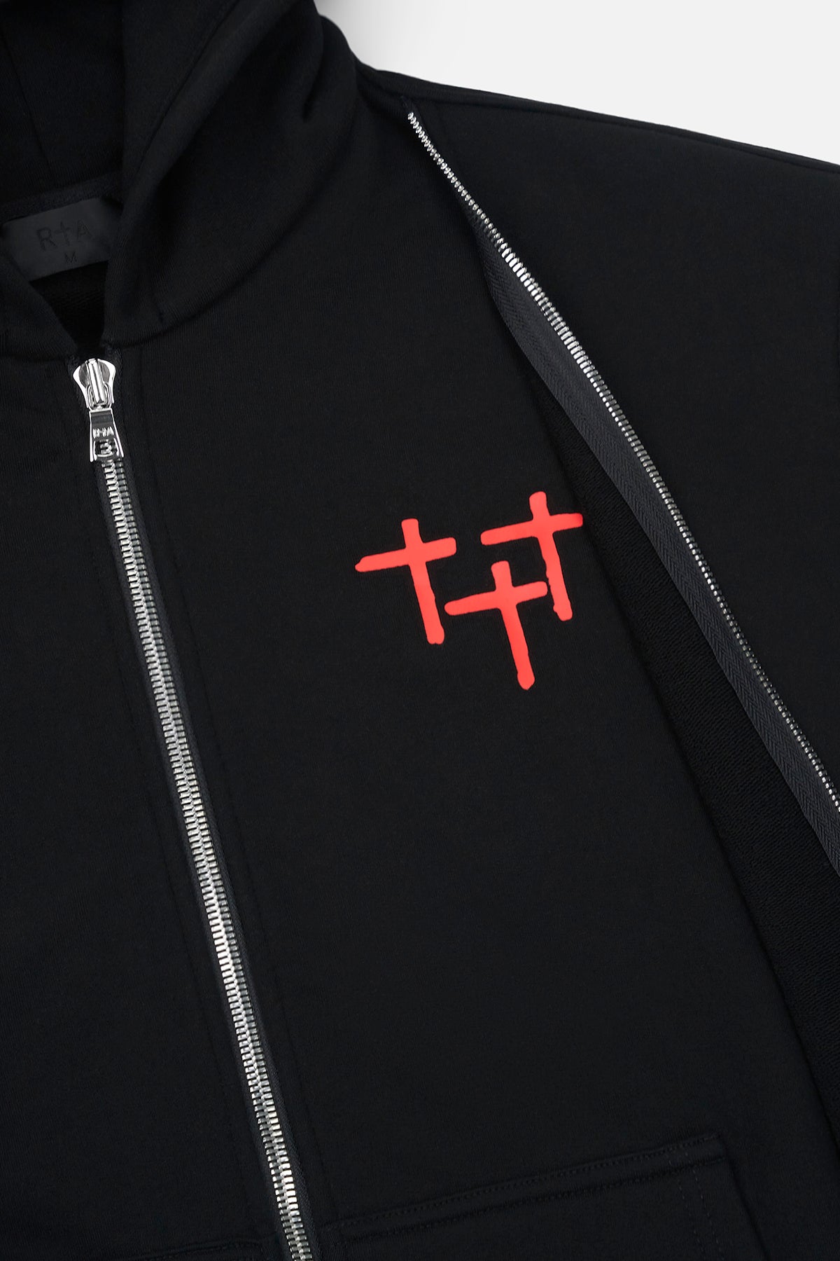 REN LAYERED ZIP UP HOODIE | BLACK PLANETARY RTA