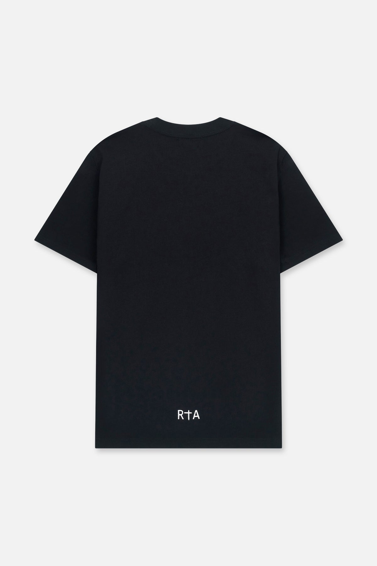 Black Cotton Liam Spike Logo Tee - Back View | RTA